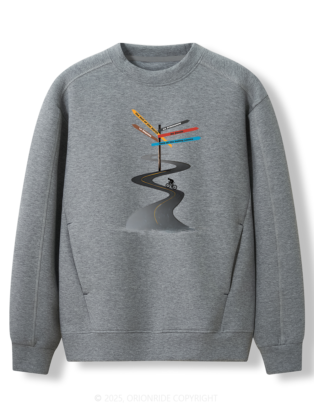 Orionride Direction Sign Women's Long Sleeve Bike Sweatshirt