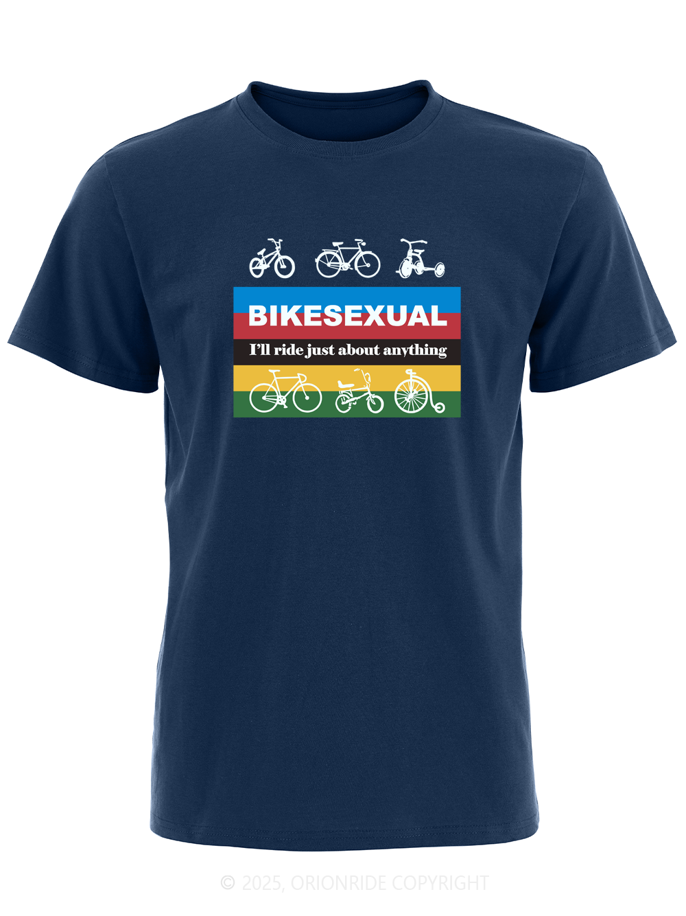 Orionride Color Strip Cycling Short Sleeves Bike T-Shirt