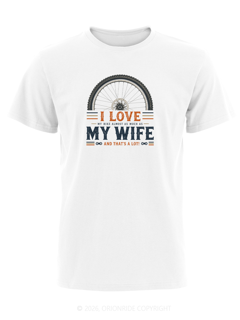 Orionride Wheel Love Words Short Sleeves Bike T-Shirt