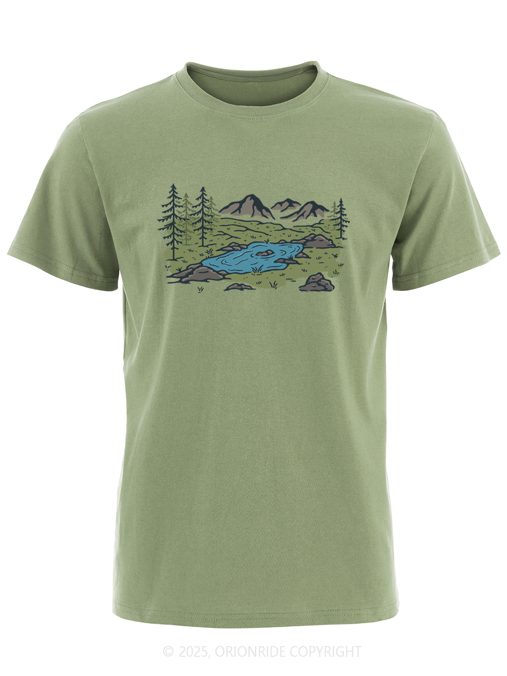 Orionride Mountain Scenery Short Sleeves Bike T-Shirt