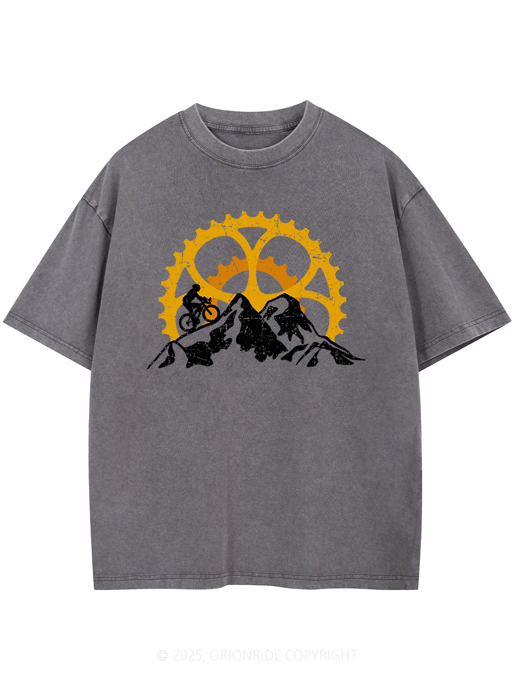 Orionride Gearwheal Short Sleeves Bike Washed T-Shirt