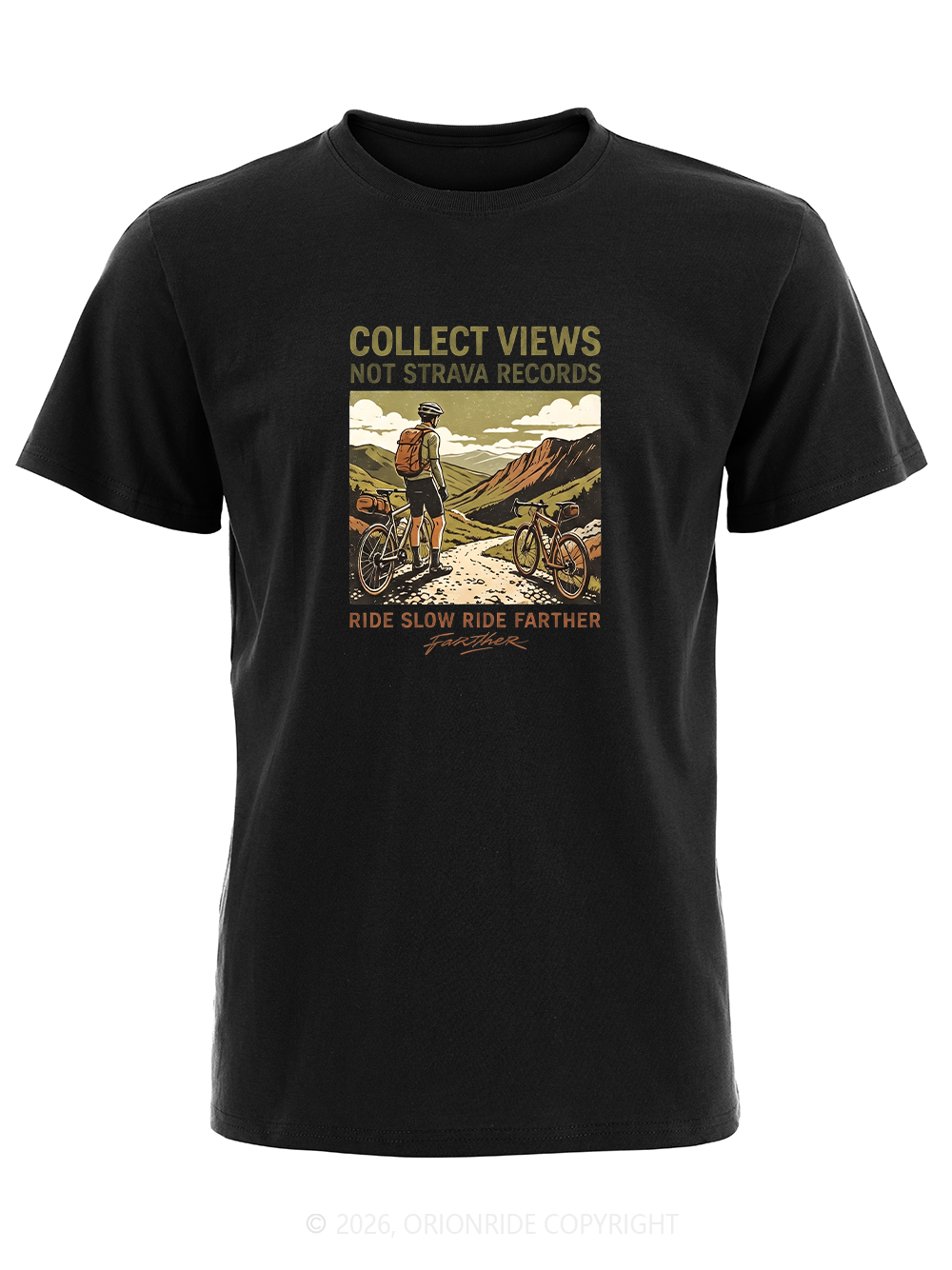 Orionride Slow Ride Views Short Sleeves Bike T-Shirt