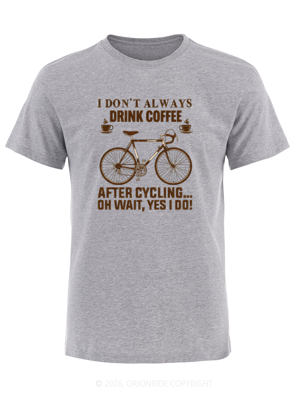 Orionride Drinking Coffee Short Sleeves Bike T-Shirt