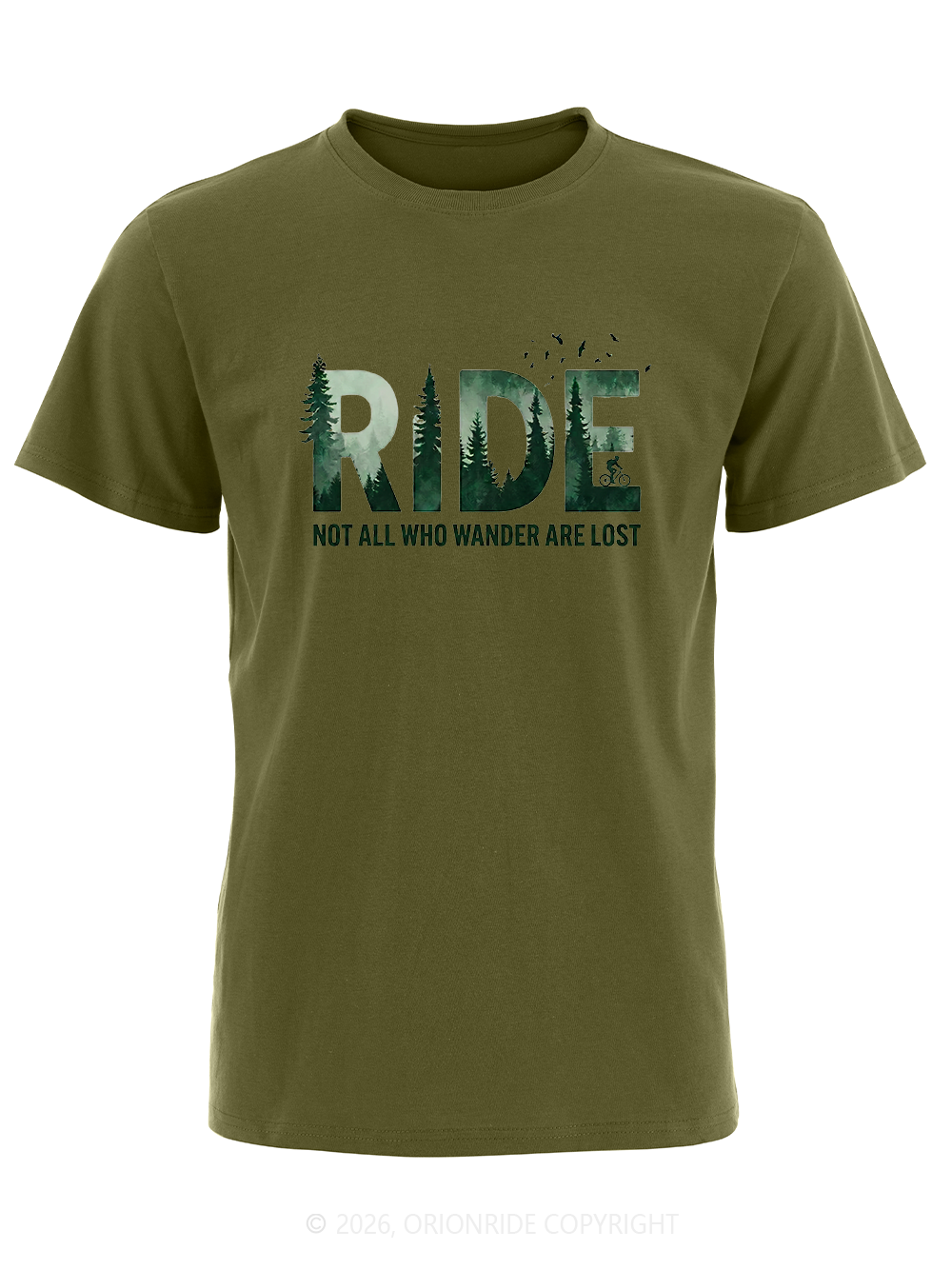 Orionride Forest Silhouette Short Sleeves Bike T-Shirt