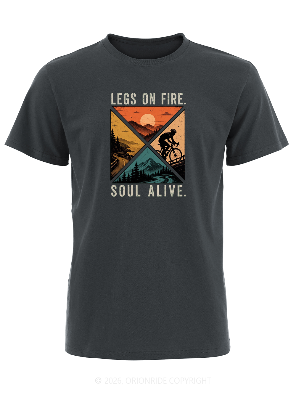 Orionride Four Fire Scenes Short Sleeves Bike T-Shirt