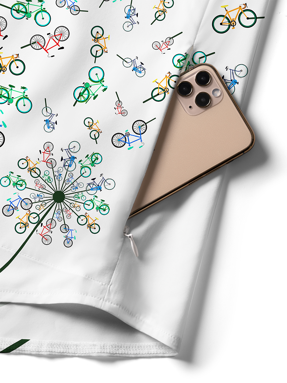Orionride Dandelion Bike Zipper Pockets Ultra Lightweight Short Sleeves Women's Gravel Shirt