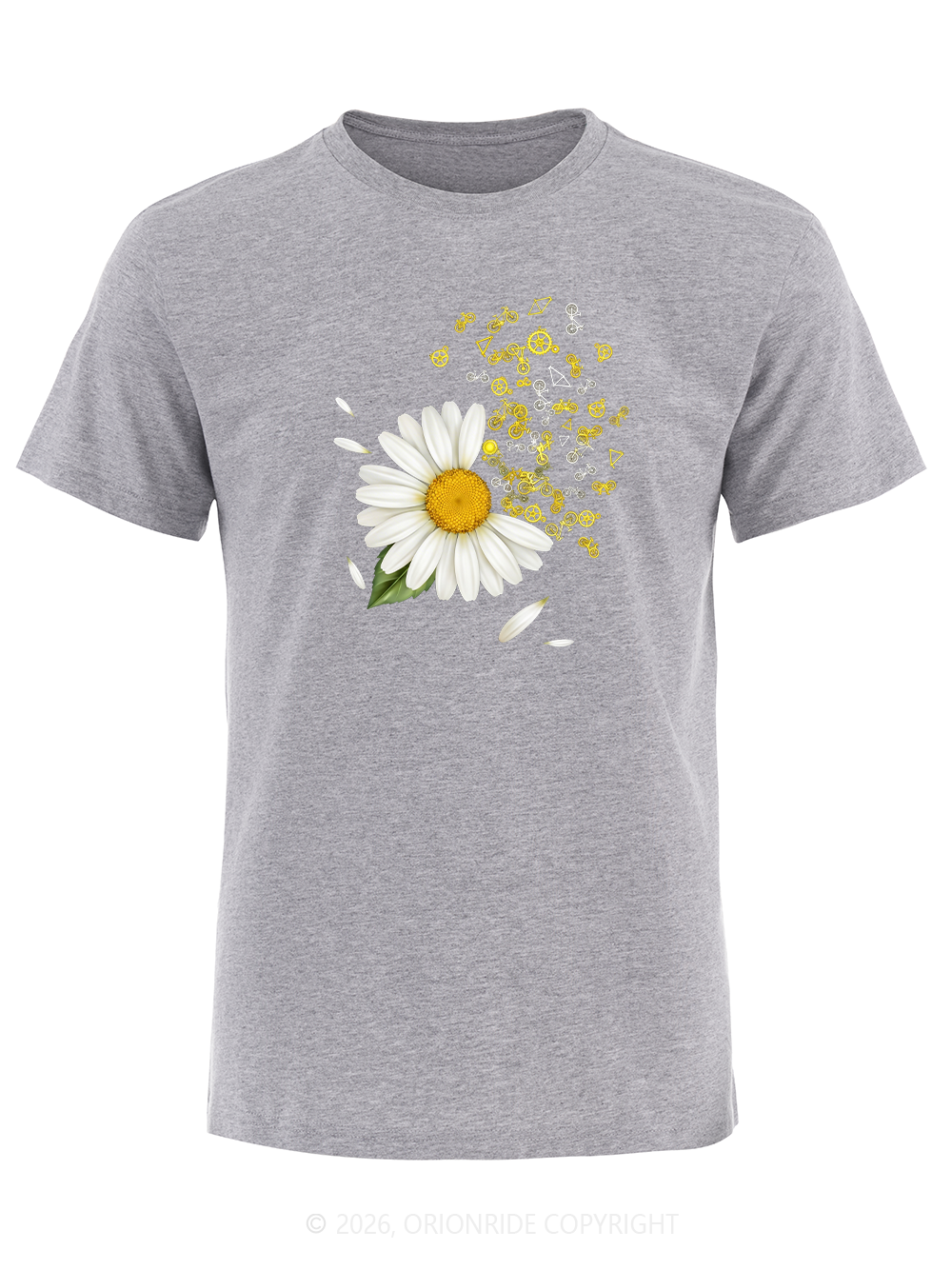 Orionride Daisies Scattered Short Sleeves Bike T-Shirt