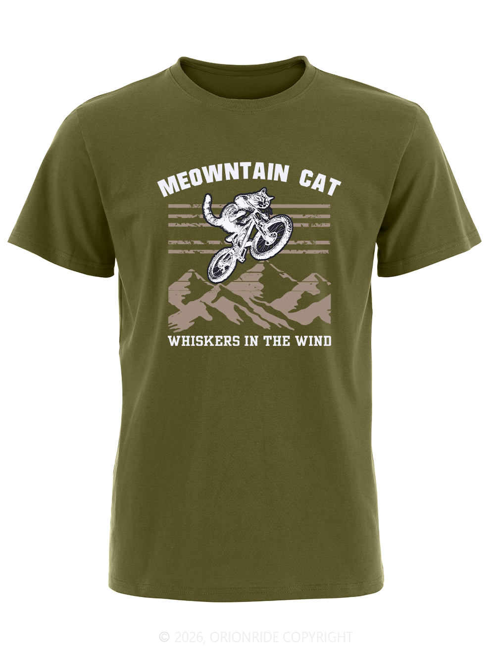 Orionride Cat Riding Short Sleeves Bike T-Shirt