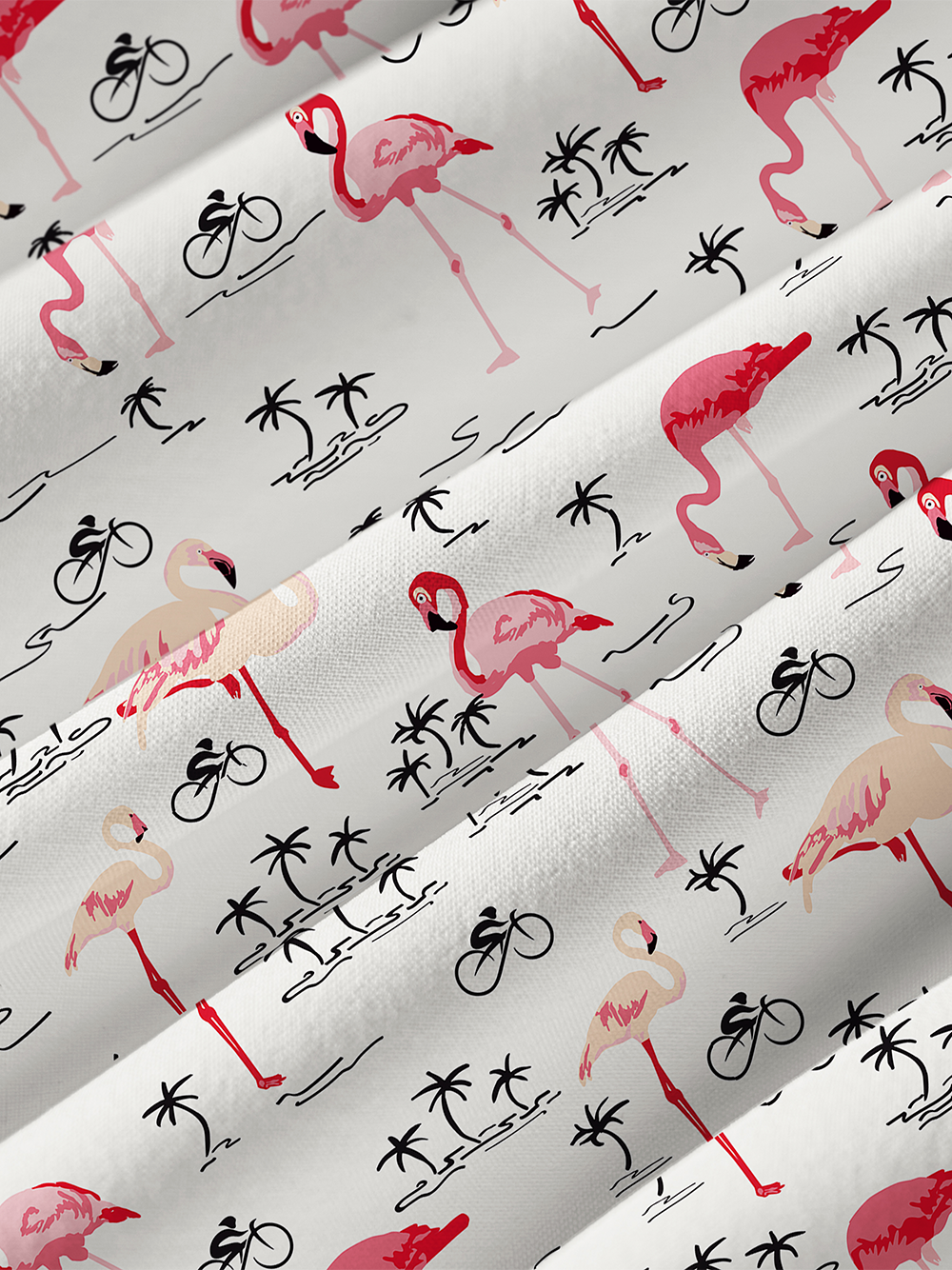 Orionride Pink Flamingo Zipper Pockets Ultra Lightweight Short Sleeves Women's Gravel Shirt