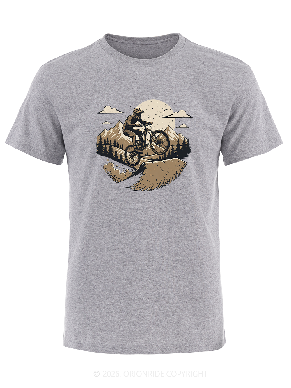 Orionride Flying Over Mountains Short Sleeves Bike T-Shirt