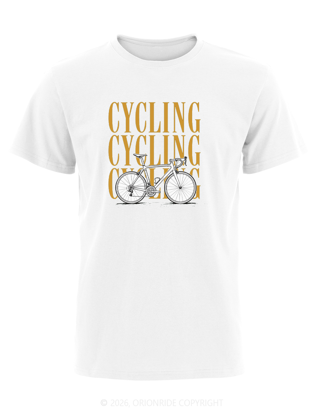 Orionride Golden Bicycle Short Sleeves Bike T-Shirt
