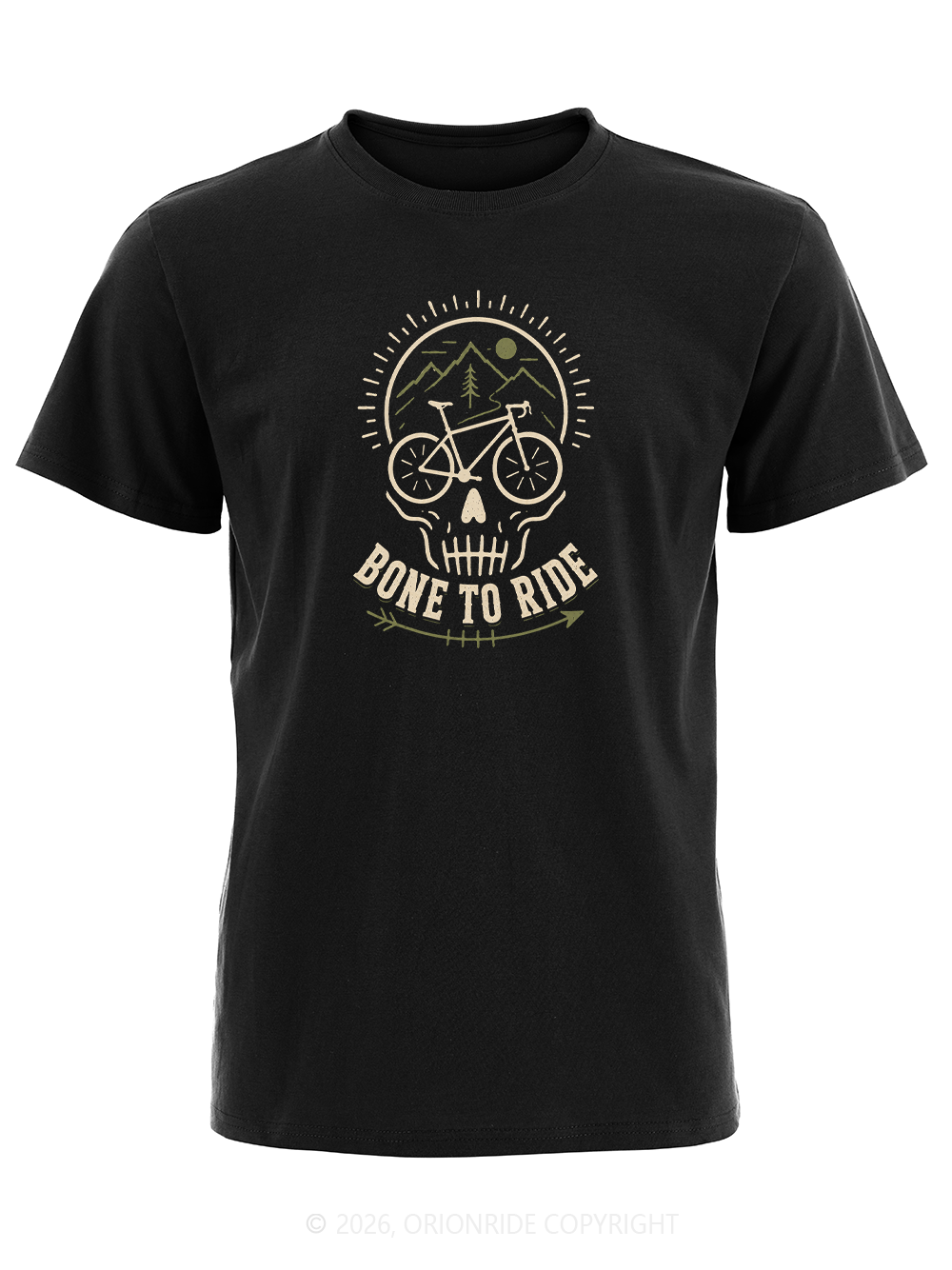 Orionride Skull Bicycle Short Sleeves Bike T-Shirt