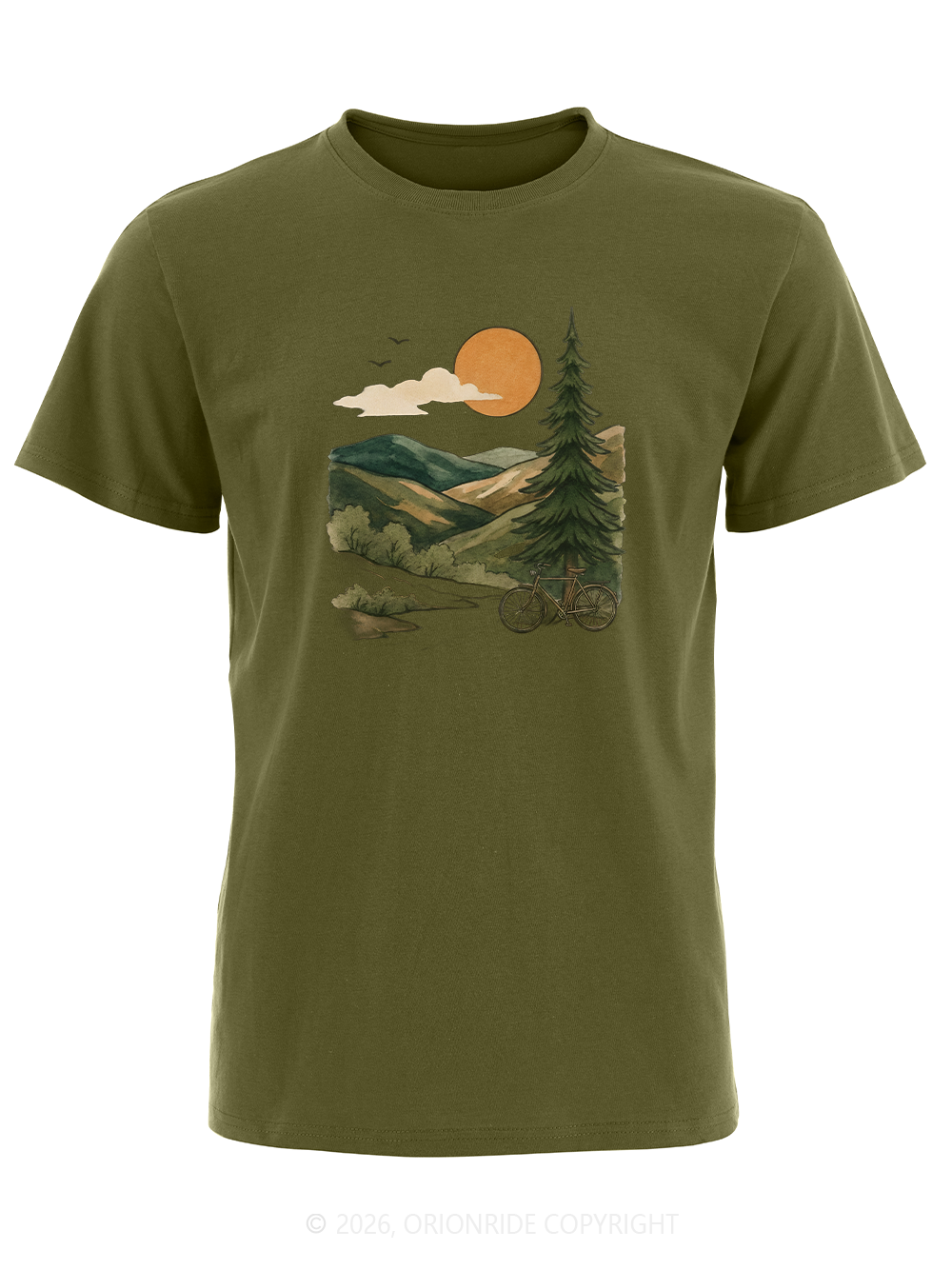 Orionride Mountain And Wild Scenery Short Sleeves Bike T-Shirt