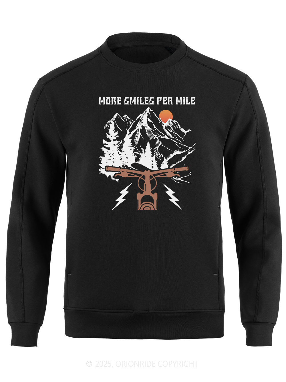 Orionride More Smiles Per Mile Long Sleeve Bike Sweatshirt