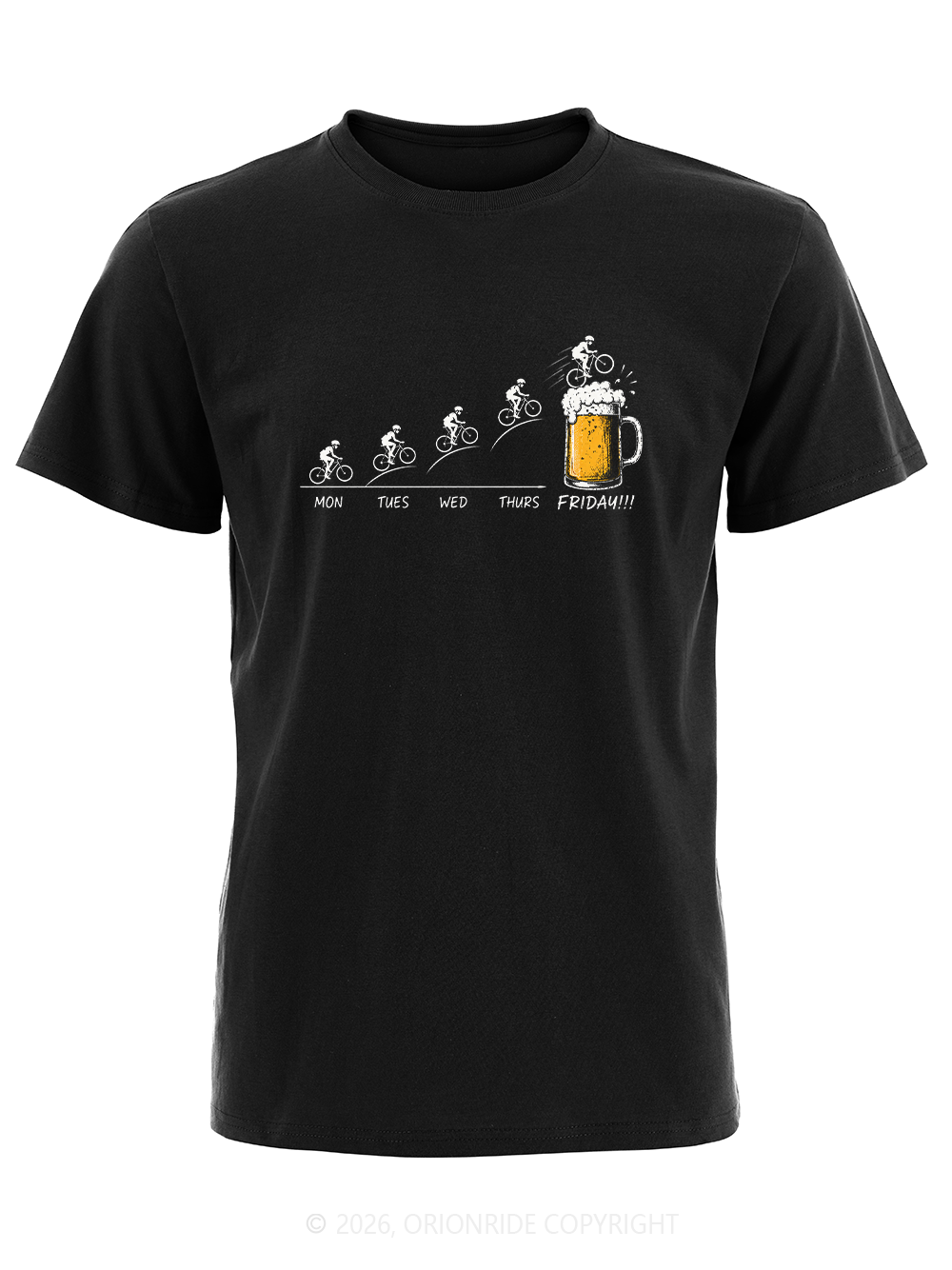 Orionride Heading To Beer Short Sleeves Bike T-Shirt