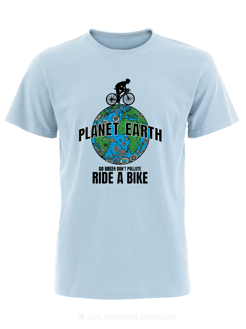 Orionride Go Green Don't Pollute Short Sleeves Bike T-Shirt