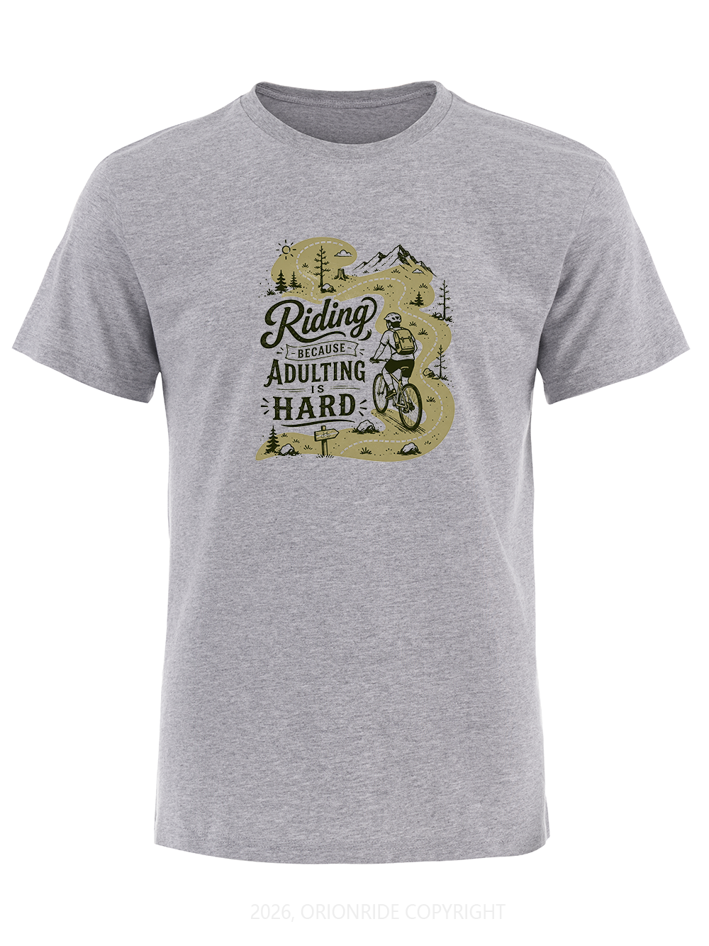 Orionride Adulting Is Hard Short Sleeves Bike T-Shirt