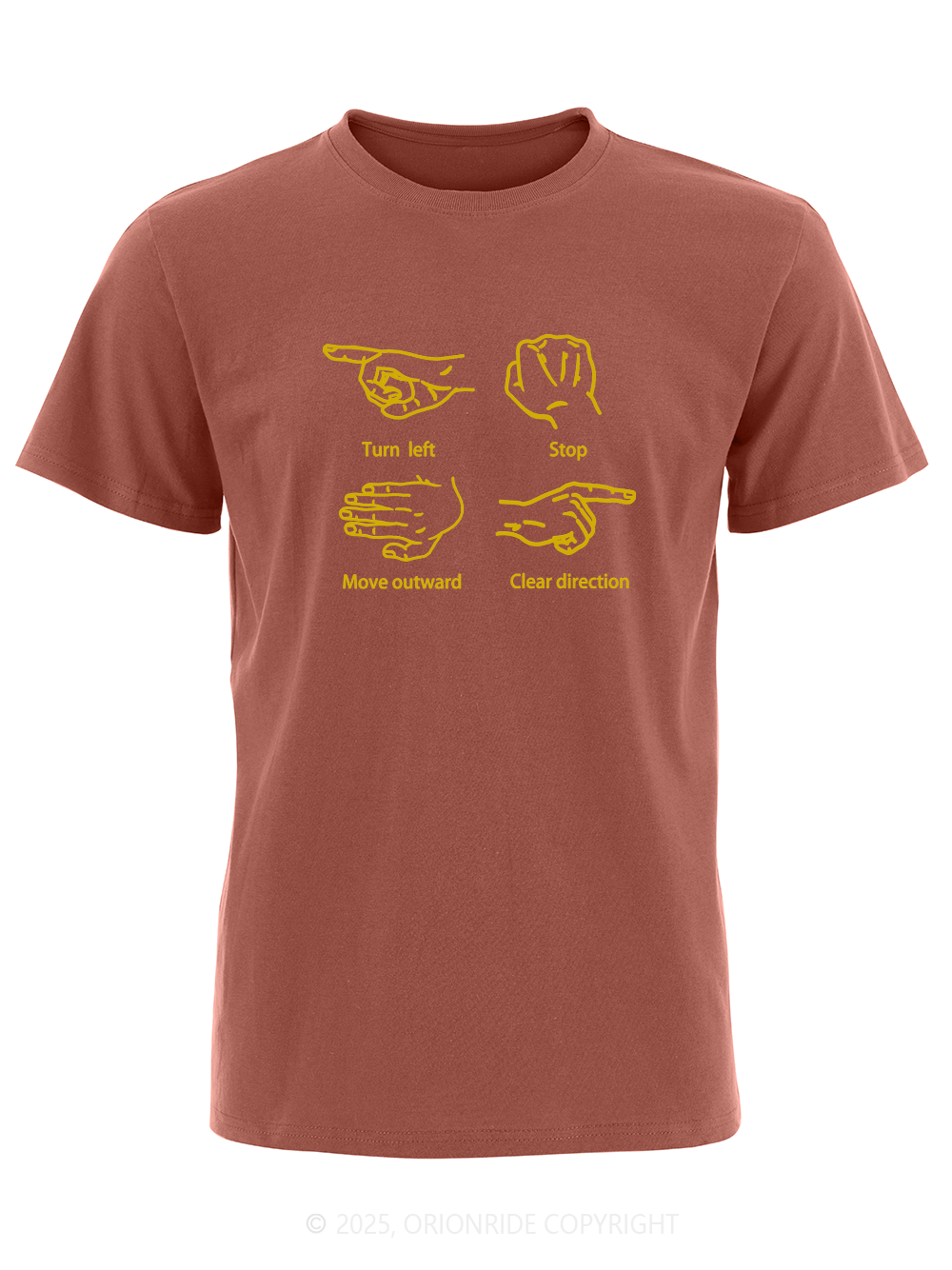 Orionride Bicycle Hand Signals Short Sleeves Bike T-Shirt