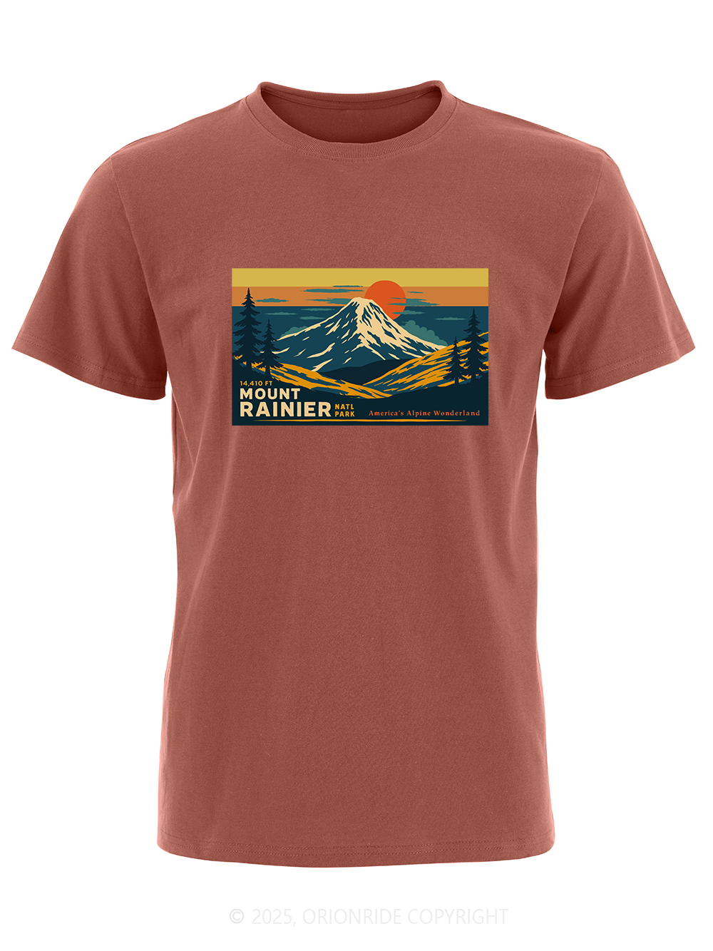 Orionride Mountain Top View Short Sleeves Bike T-Shirt