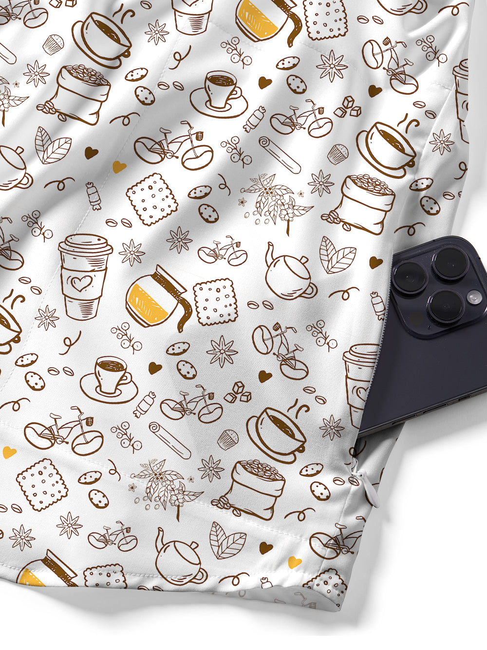 Orionride Cafe Charm Zipper Pockets Ultra Lightweight Short Sleeves Gravel Shirt