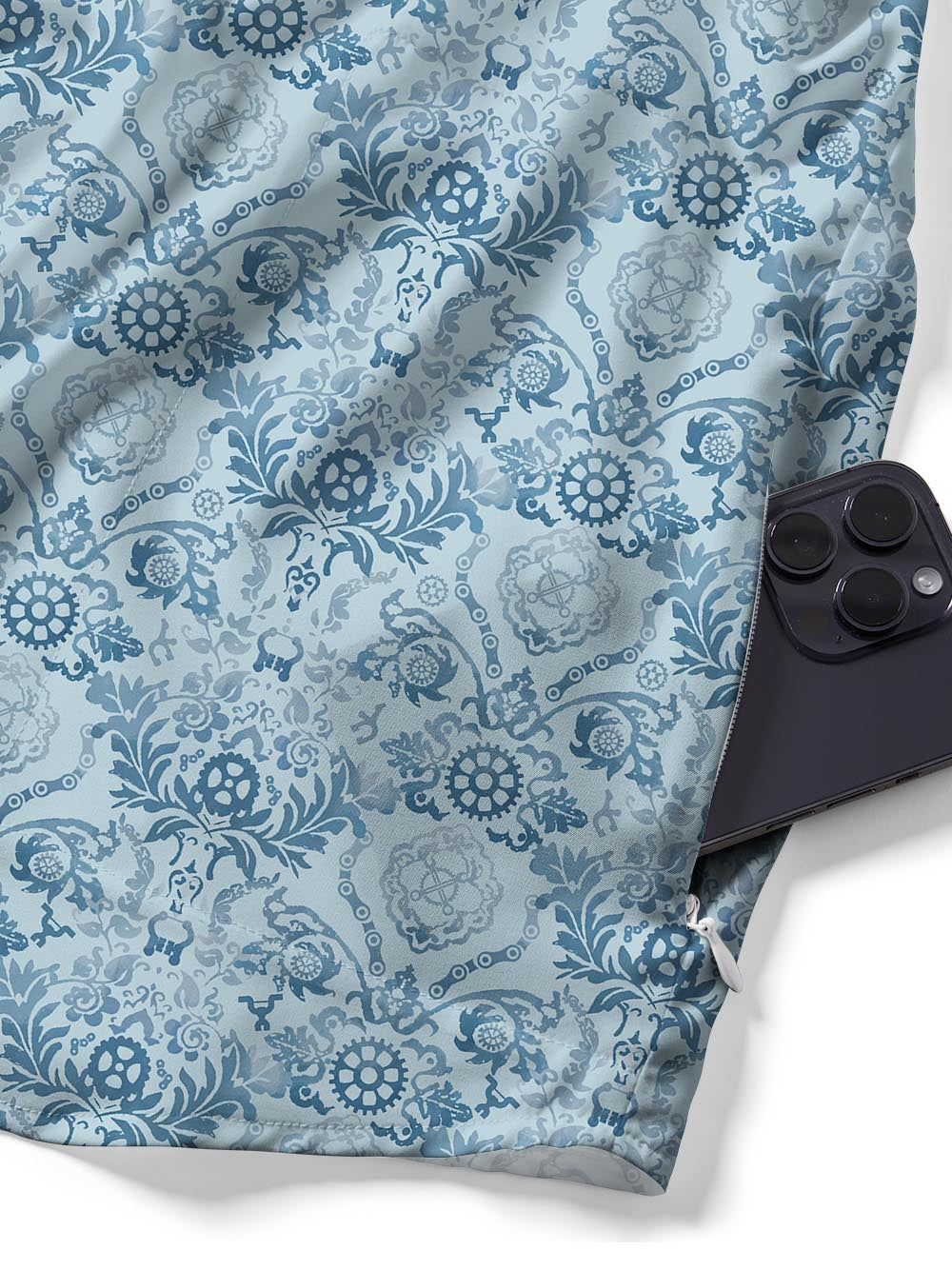 Orionride Chain Gear Flower Zipper Pockets Ultra Lightweight Short Sleeves Gravel Shirt