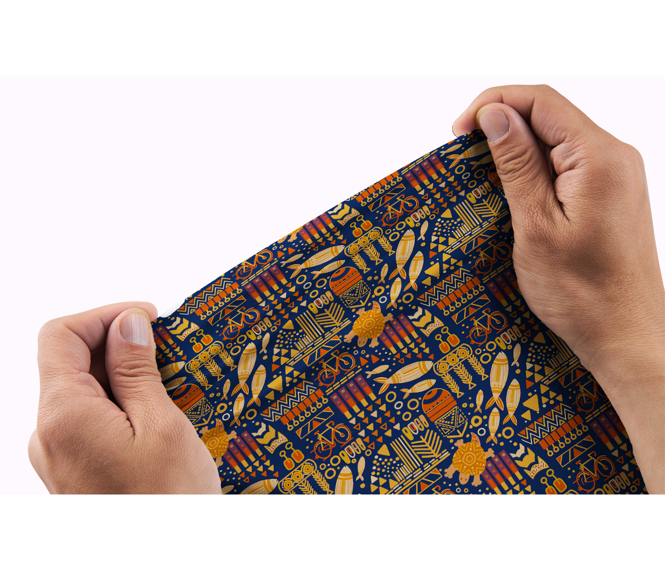 Orionride Bicycle And Fish Men's Polo Shirt