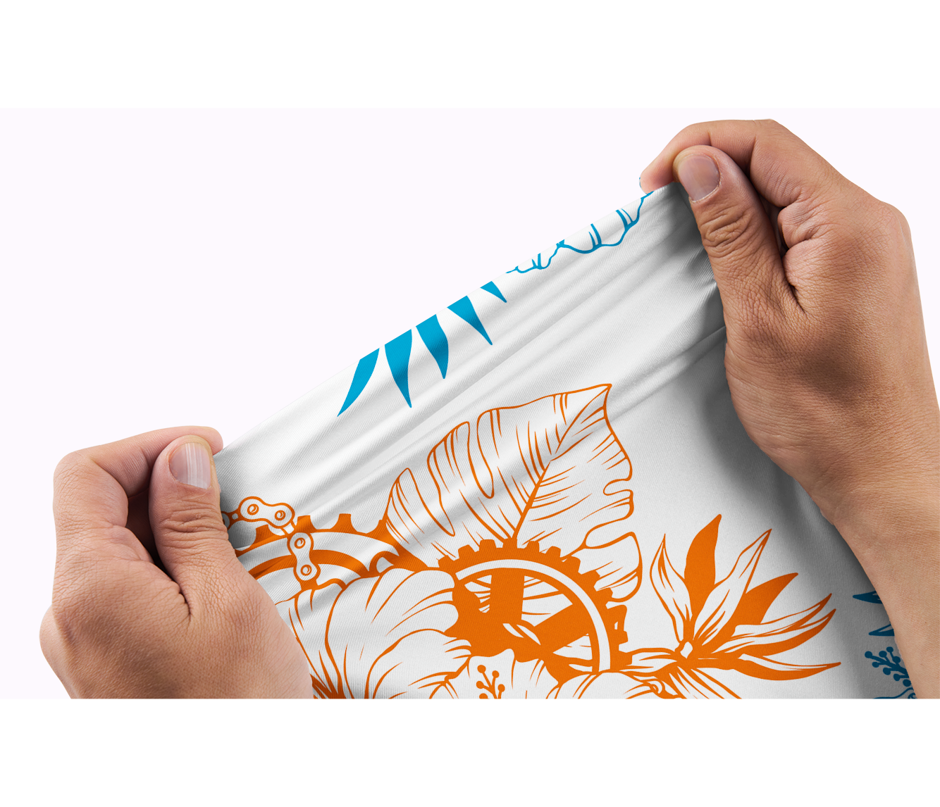 Orionride Bright Hibiscus Flowers Men's Polo Shirt