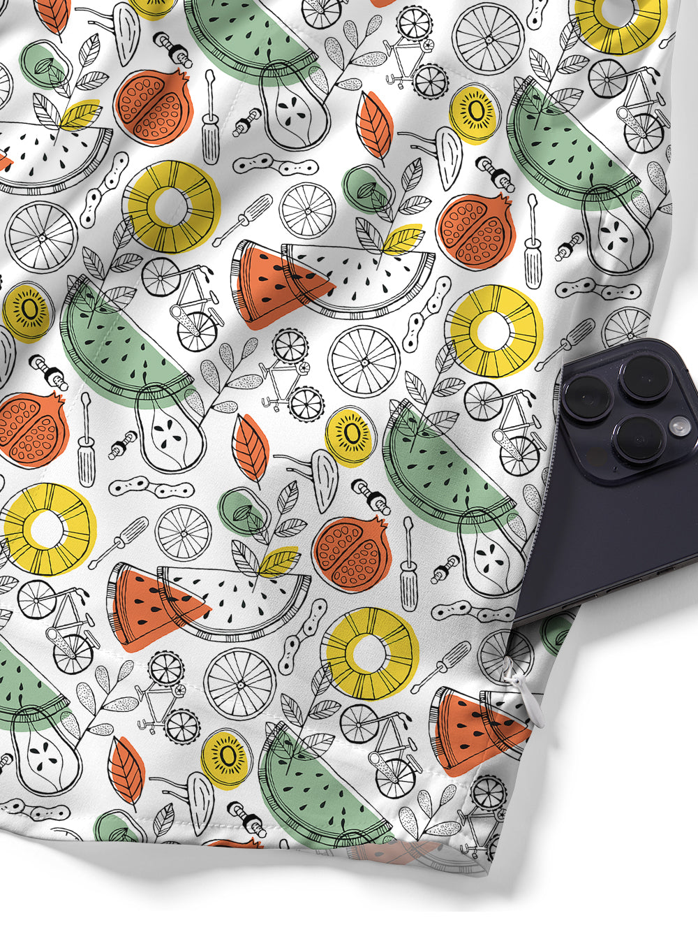 Orionride Fruit Parts Zipper Pockets Ultra Lightweight Short Sleeves Gravel Shirt