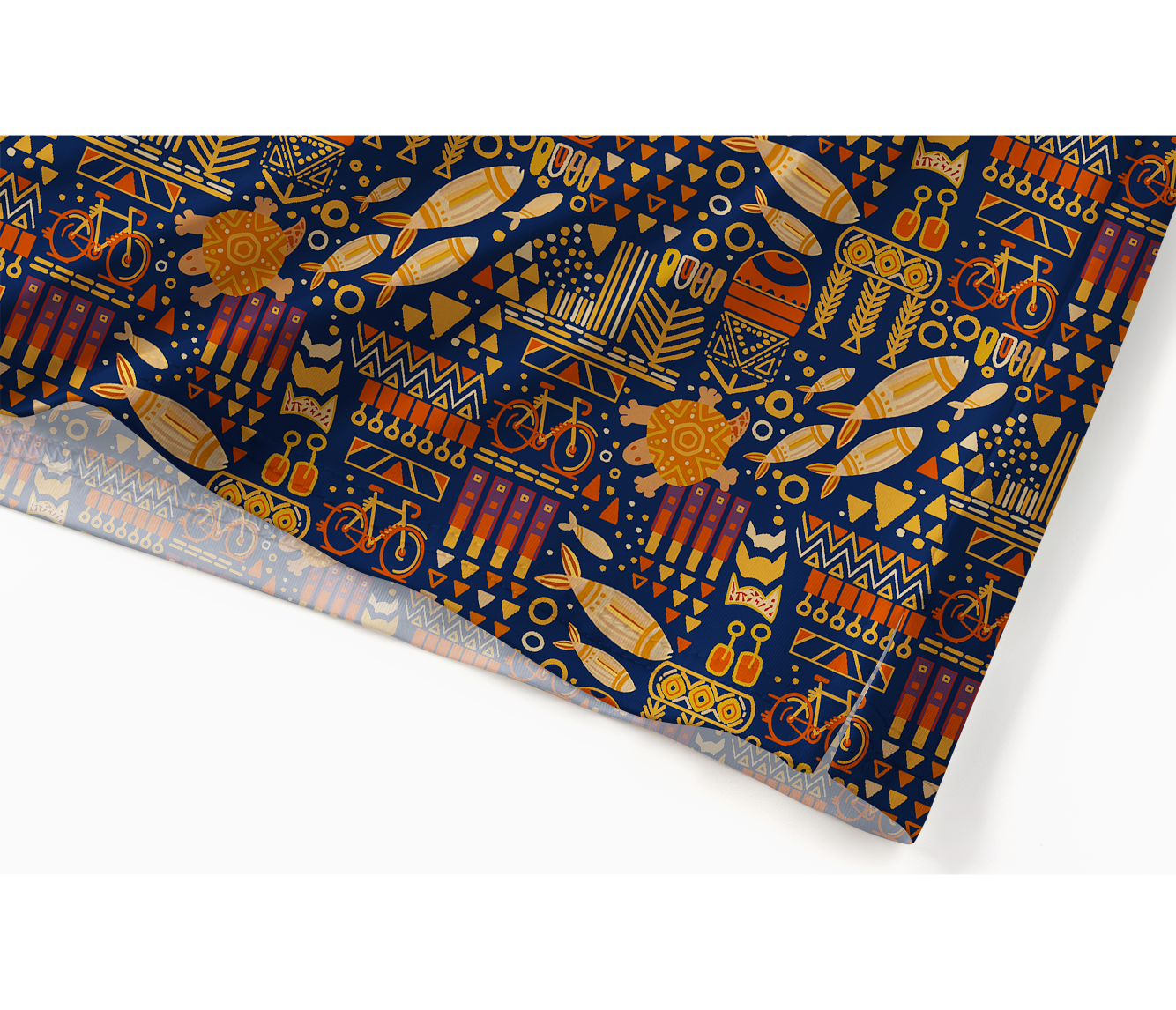 Orionride Bicycle And Fish Men's Polo Shirt