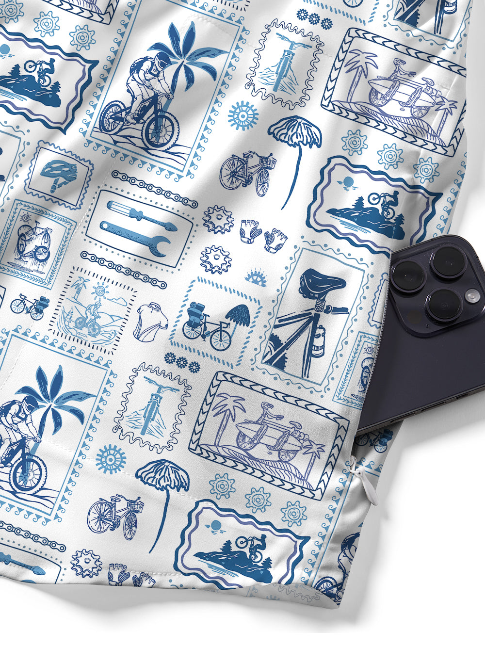 Orionride Memory Stamp Zipper Pockets Ultra Lightweight Short Sleeves Gravel Shirt