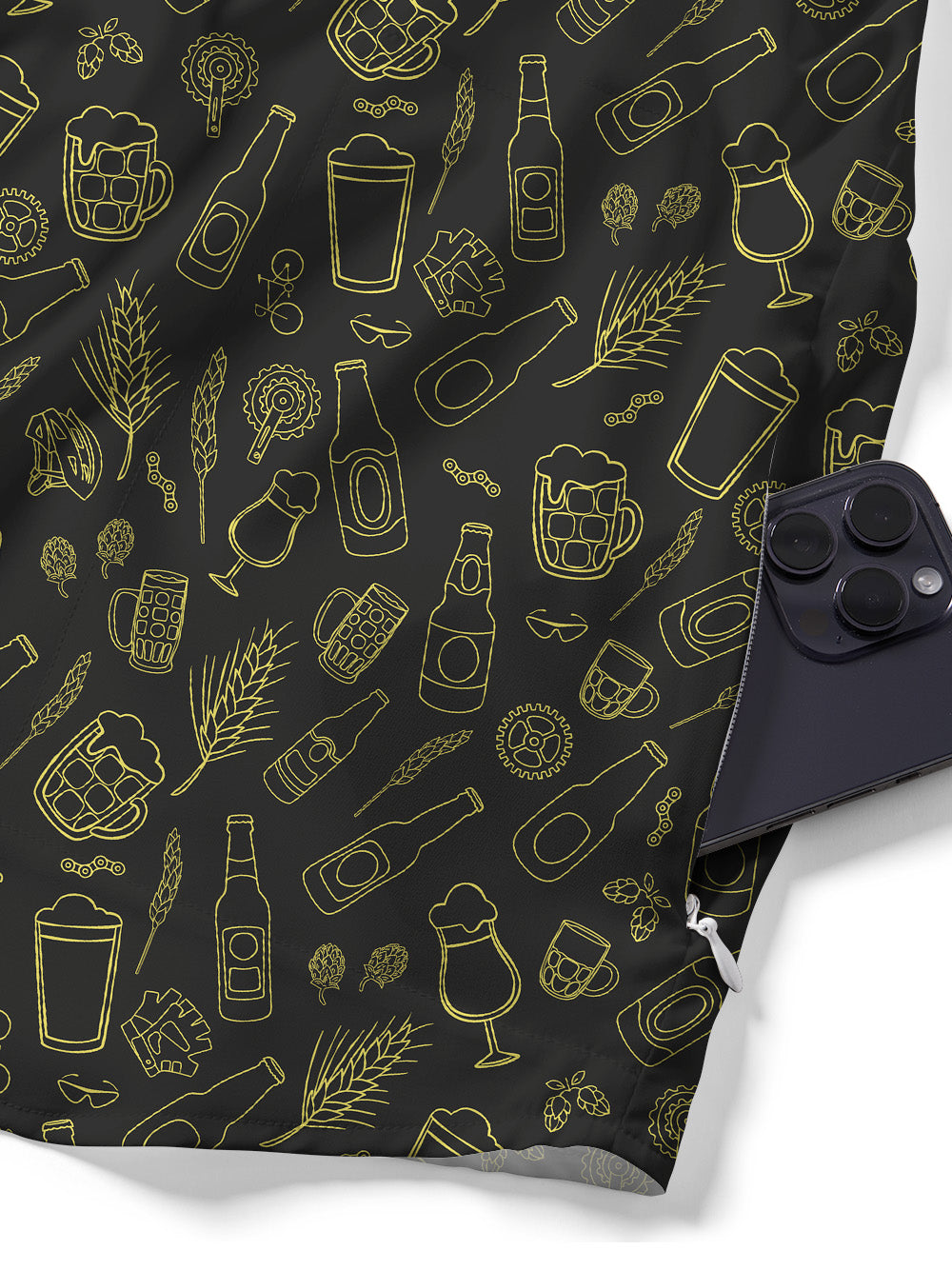 Orionride The Joy Of Beer Zipper Pockets Ultra Lightweight Short Sleeves Gravel Shirt