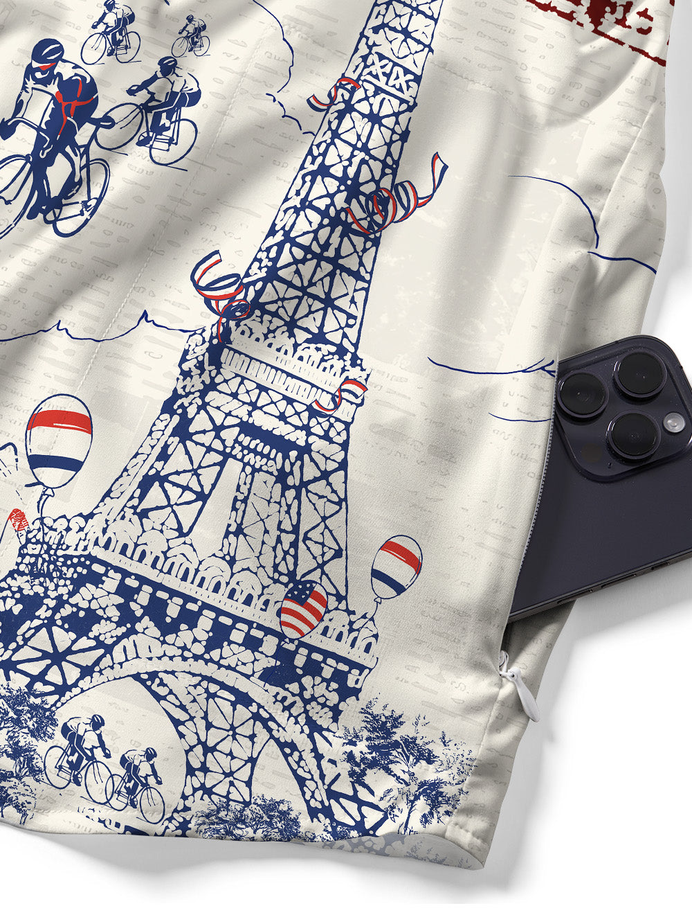 Orionride Arrival In Paris Zipper Pockets Ultra Lightweight Short Sleeves Gravel Shirt