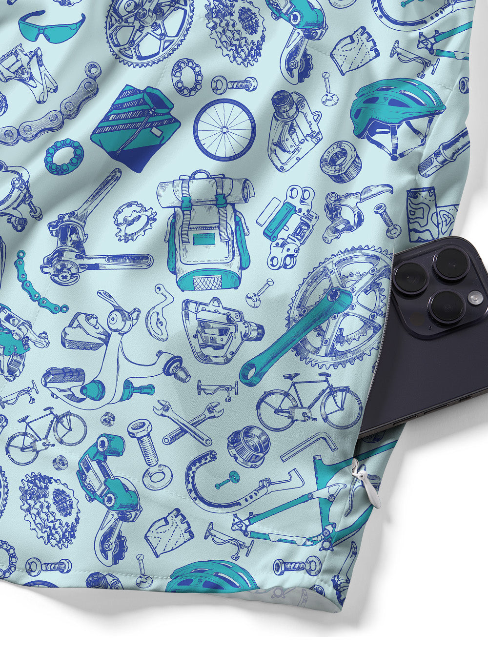 Orionride Rich Parts Zipper Pockets Ultra Lightweight Short Sleeves Gravel Shirt