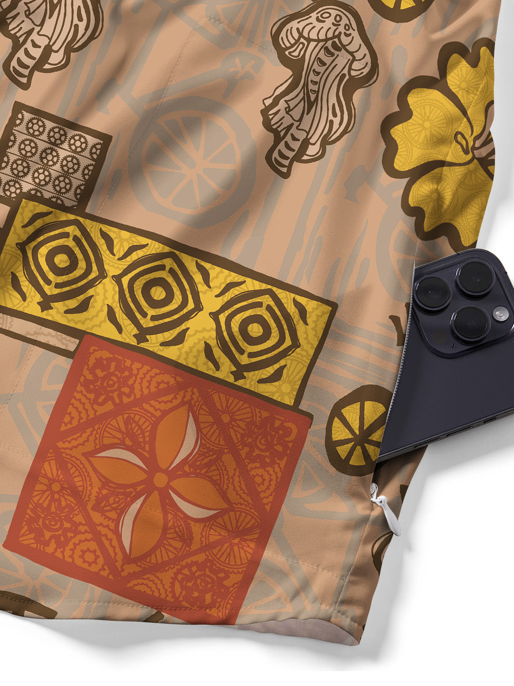 Orionride Retro Totem Zipper Pockets Ultra Lightweight Short Sleeves Gravel Shirt