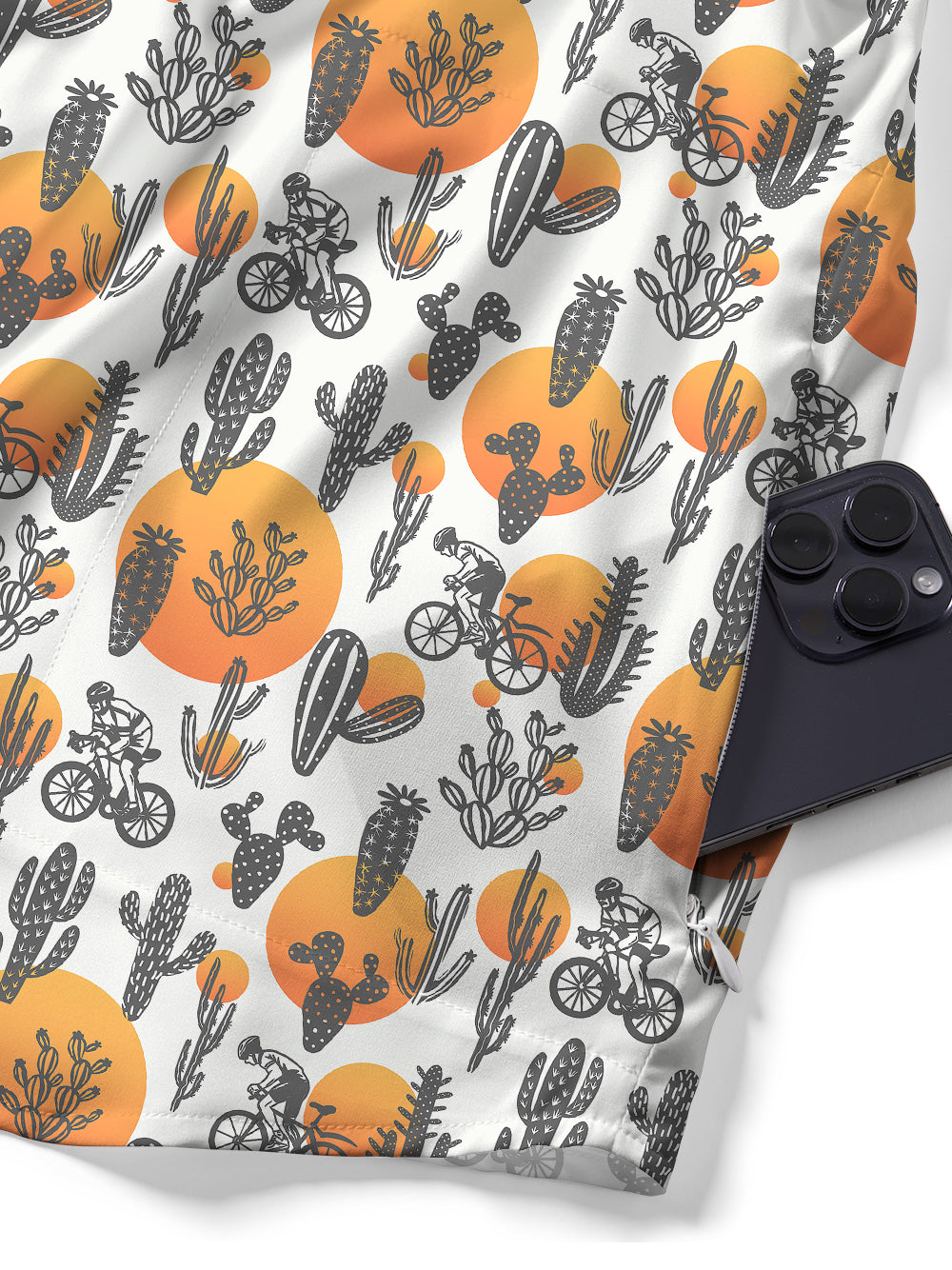Orionride Cactus Ride Zipper Pockets Ultra Lightweight Short Sleeves Gravel Shirt