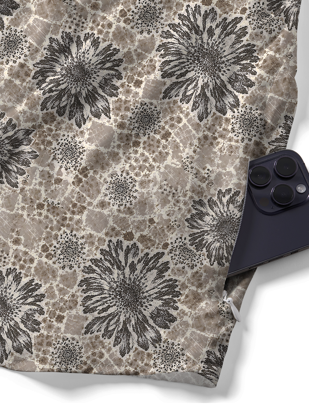 Orionride Midnight Blooms Zipper Pockets Ultra Lightweight Short Sleeves Gravel Shirt