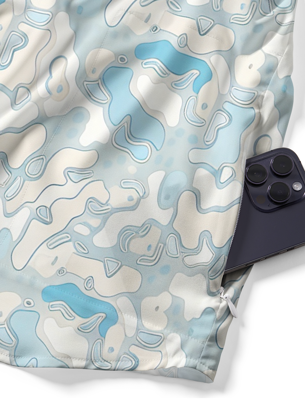 Orionride Geographic Blocks Zipper Pockets Ultra Lightweight Short Sleeves Gravel Shirt