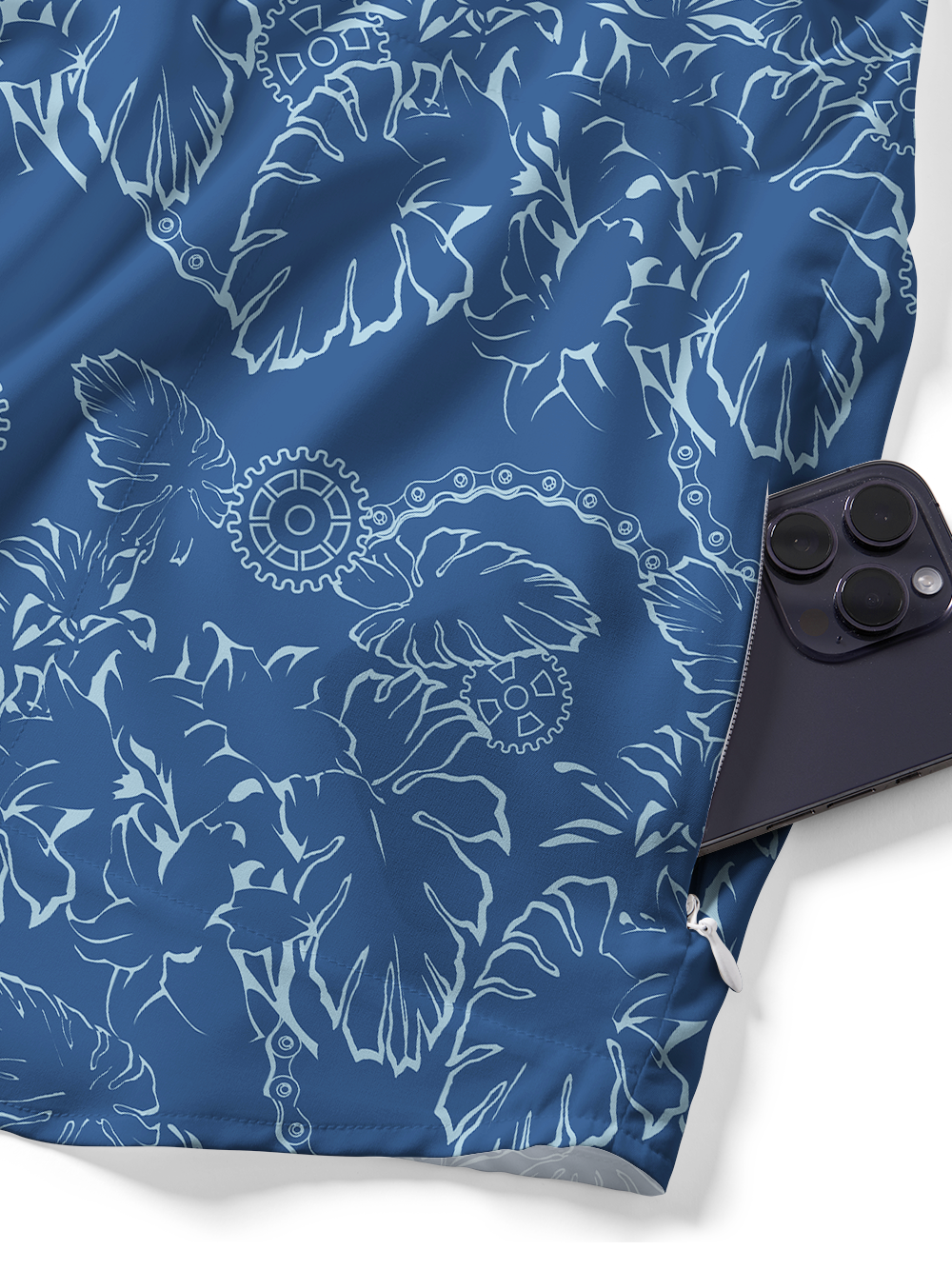 Orionride Monstera Leaves Zipper Pockets Ultra Lightweight Short Sleeves Gravel Shirt