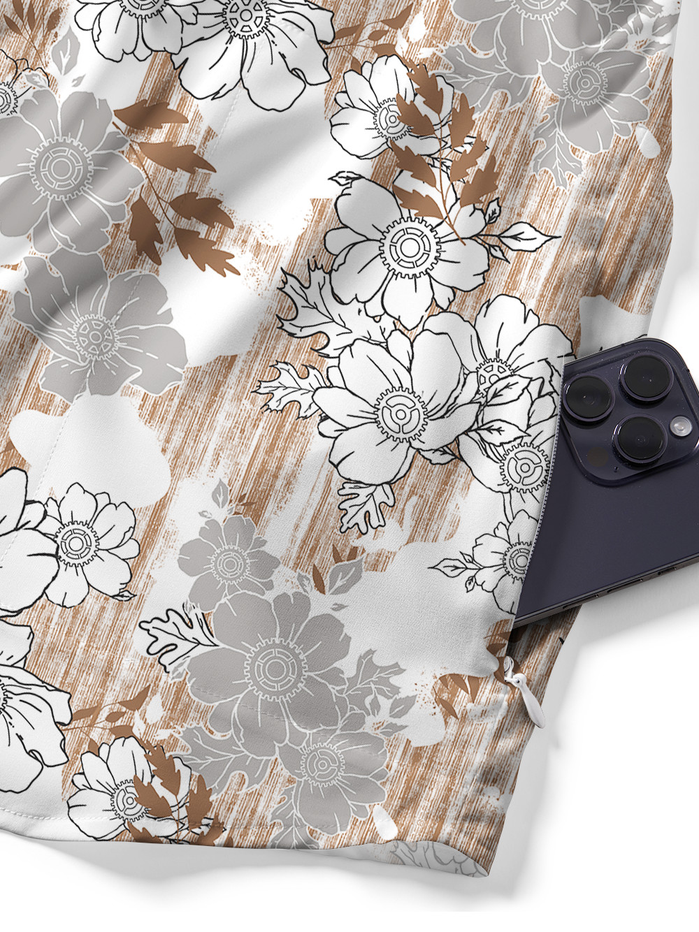 Orionride Gear Flower Stamen Zipper Pockets Ultra Lightweight Short Sleeves Gravel Shirt