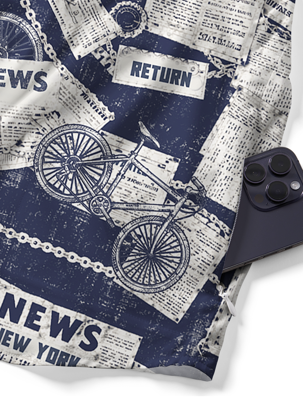 Orionride New York Daily News Zipper Pockets Ultra Lightweight Short Sleeves Gravel Shirt