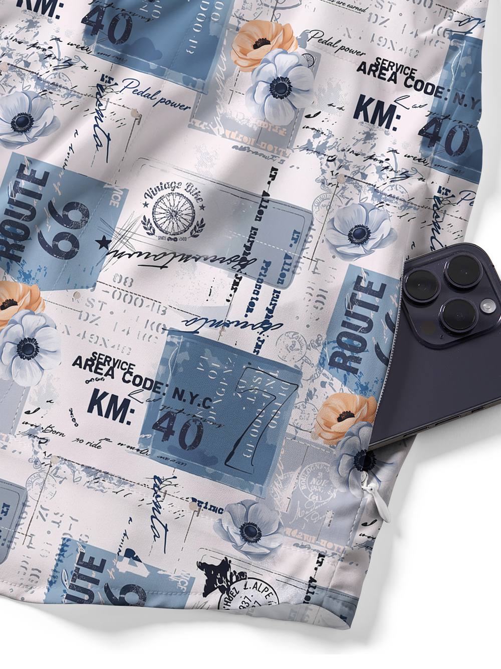 Orionride Highway Stamps Zipper Pockets Ultra Lightweight Short Sleeves Gravel Shirt