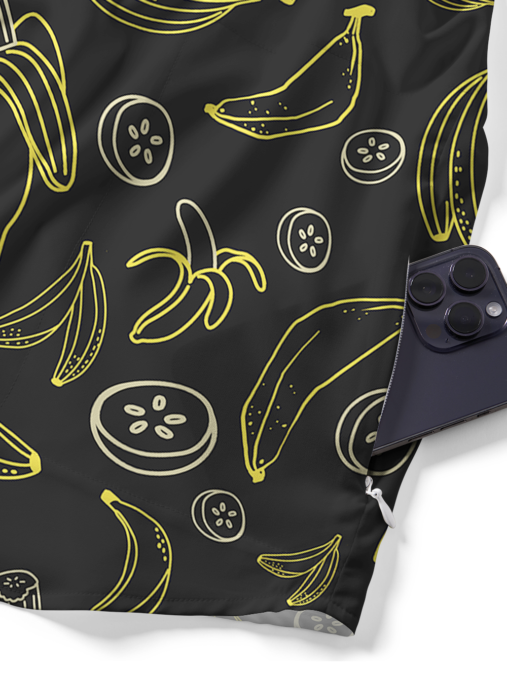 Orionride Energetic Bananas Zipper Pockets Ultra Lightweight Short Sleeves Gravel Shirt