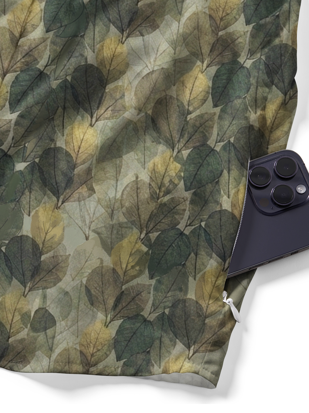 Orionride Double Shadows Of Leaves Zipper Pockets Ultra Lightweight Short Sleeves Gravel Shirt