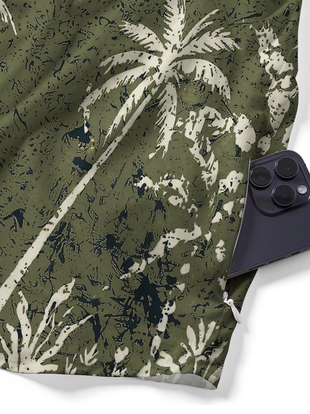 Orionride Coconut Tree Reflection Zipper Pockets Ultra Lightweight Short Sleeves Gravel Shirt