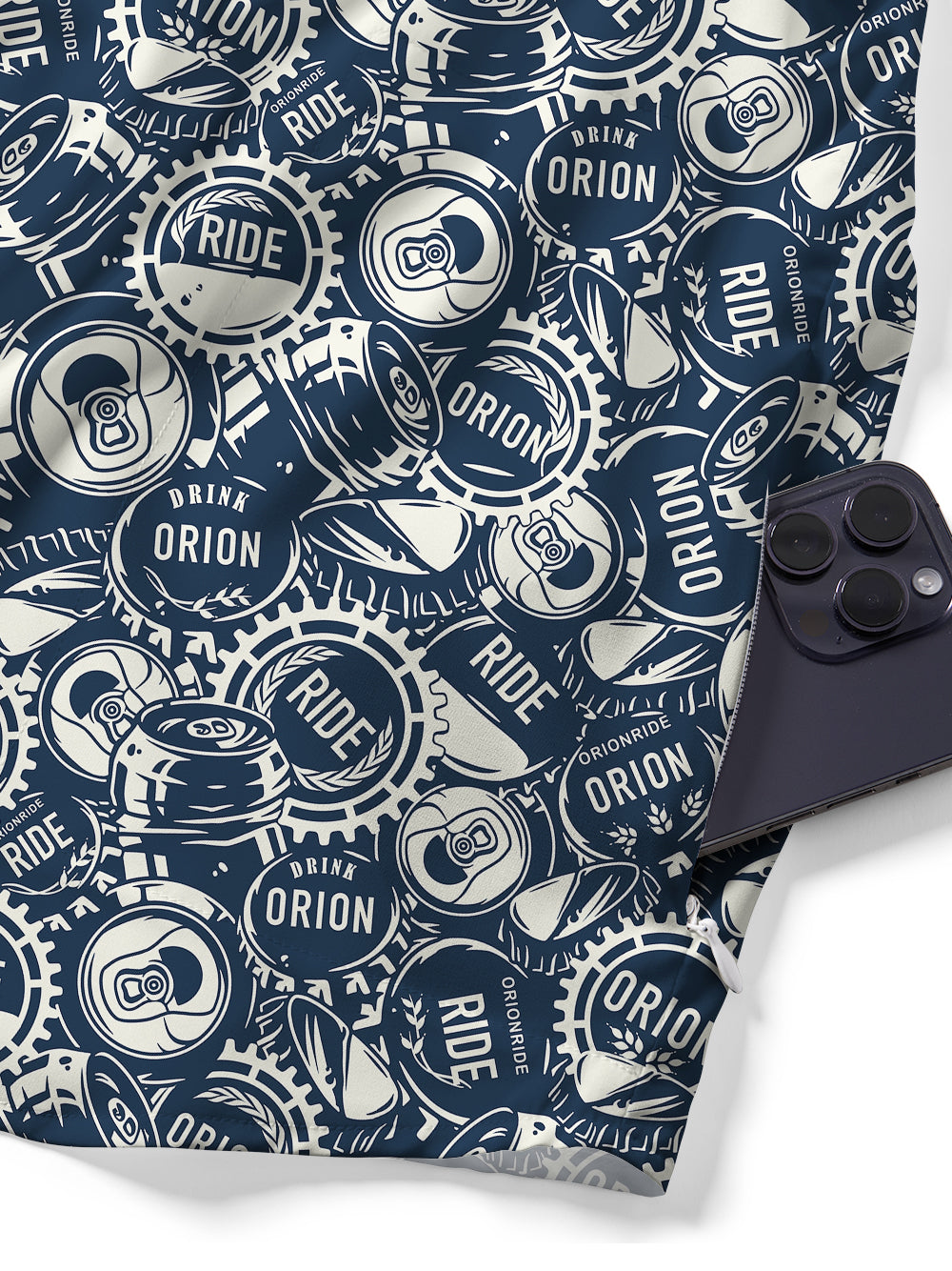 Orionride Riding A Little Drunk Zipper Pockets Ultra Lightweight Short Sleeves Gravel Shirt