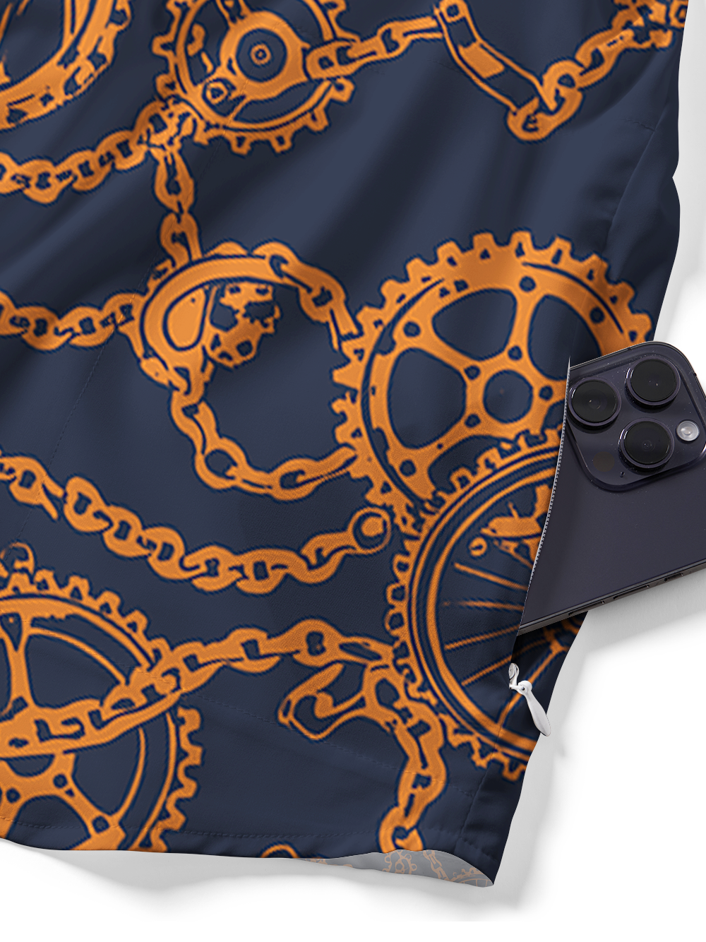 Orionride Chain Connecting Gears Zipper Pockets Ultra Lightweight Short Sleeves Gravel Shirt