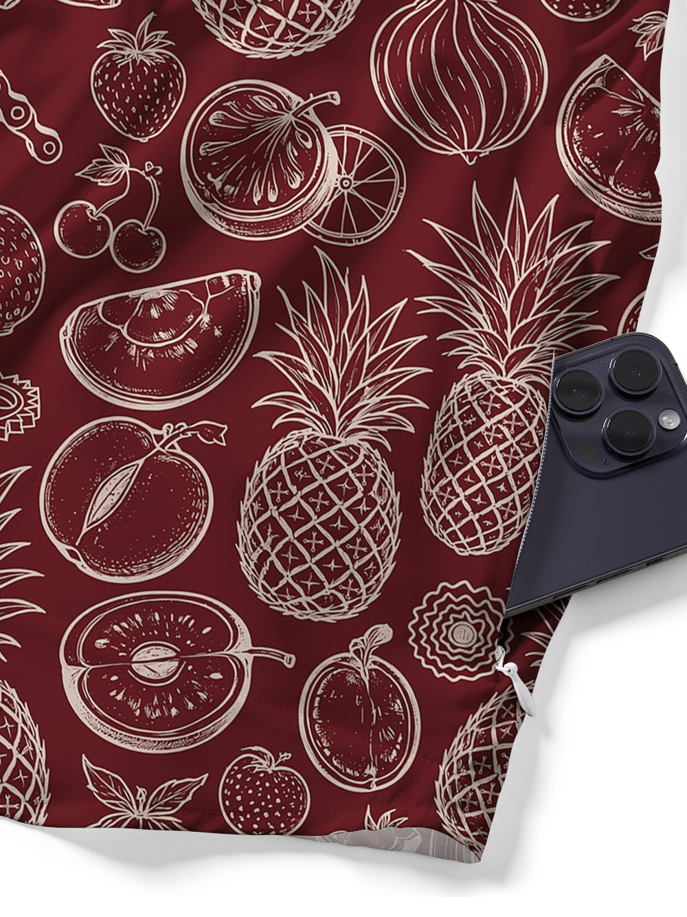 Orionride Delicious Fruit Zipper Pockets Ultra Lightweight Short Sleeves Gravel Shirt