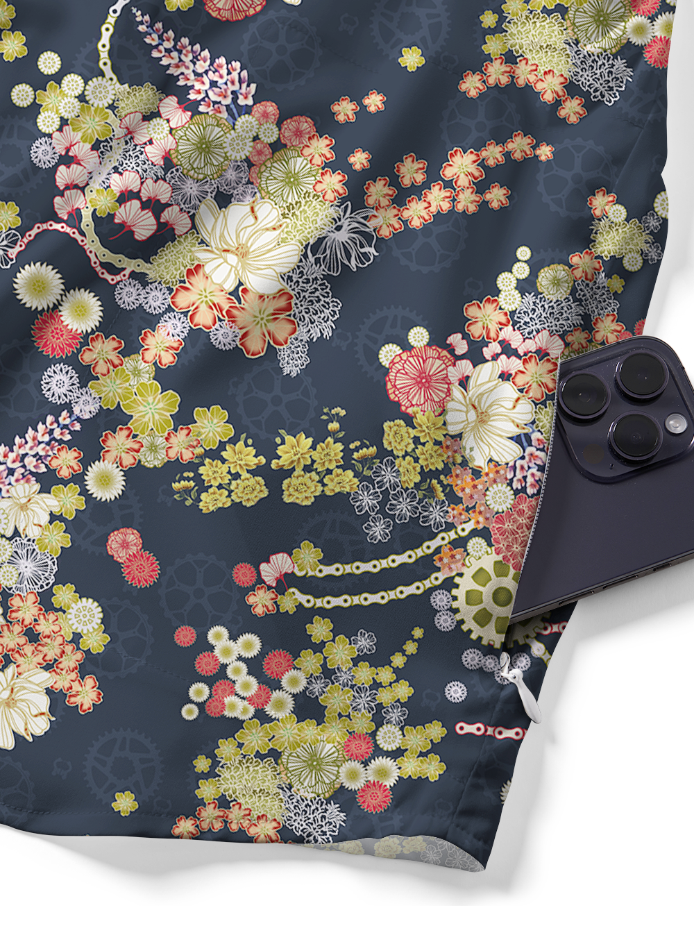 Orionride Blooming Gear Flower Zipper Pockets Ultra Lightweight Short Sleeves Gravel Shirt