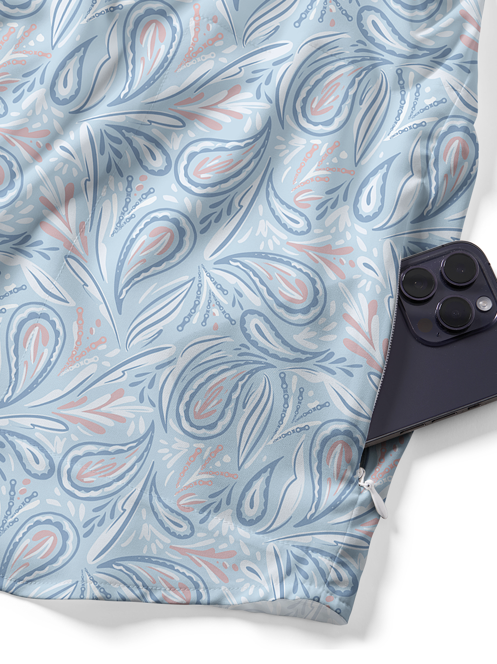 Orionride Cashew Flowers Bloom Zipper Pockets Ultra Lightweight Short Sleeves Gravel Shirt