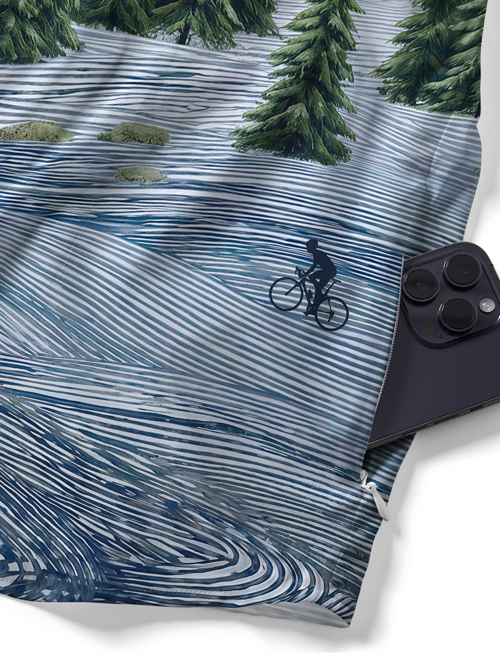 Orionride Misty Forest Ride Zipper Pockets Ultra Lightweight Short Sleeves Gravel Shirt
